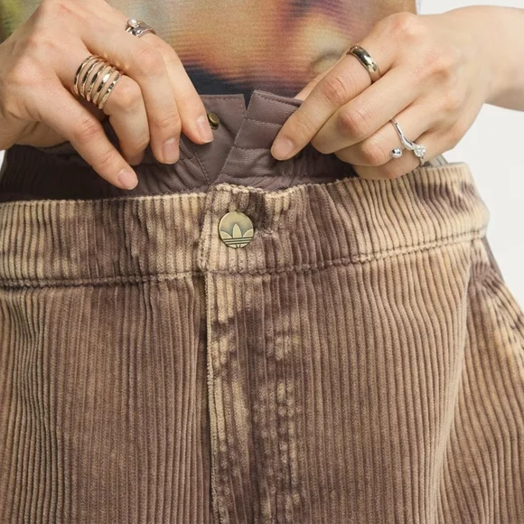 adidas Originals Brown Corduroy Track Pants. Earth Strata